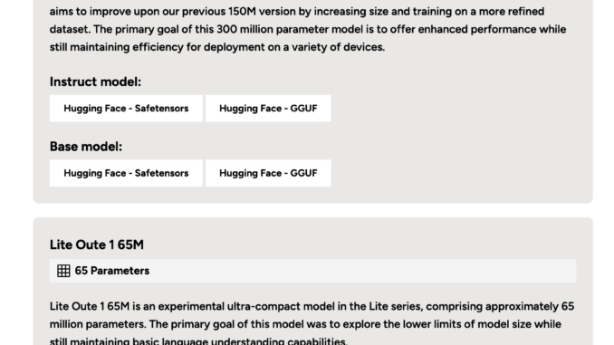 OuteAI Unveils New Lite-Oute-1 Models: Lite-Oute-1-300M and Lite-Oute-1-65M As Compact Yet Powerful AI Solutions