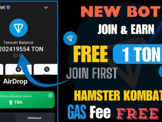 FREE EARN  TON COIN |  Hamster Kombat Withdrawal FREE GAS FEE | TON Mining | Free Ton Claim