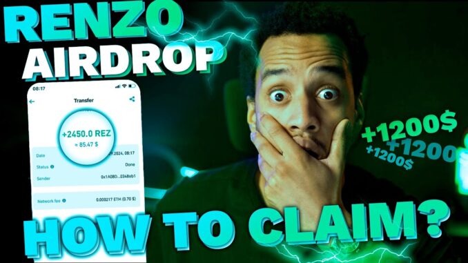 Renzo Airdrop Guide | How to Claim Crypto Airdrop | REZ Token Claim