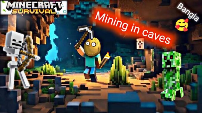 mining in minecraft for beginners (Minecraft survival gameplay)