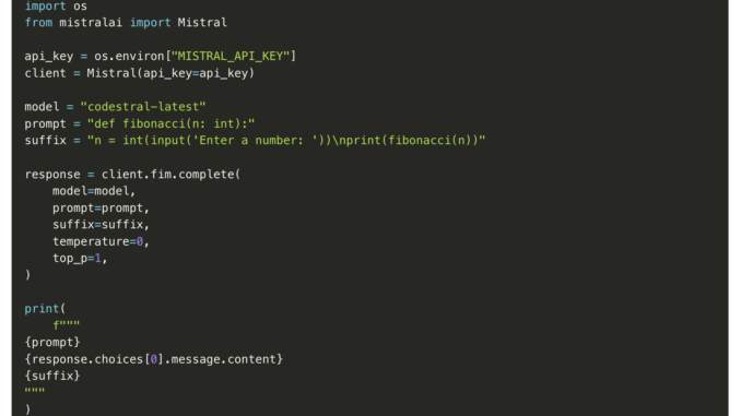 Mistral AI Unveils Codestral 25.01: A New SOTA Lightweight and fast Coding AI Model