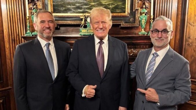 Ripple XRP News Donald Trump Garlinghouse Alderoty