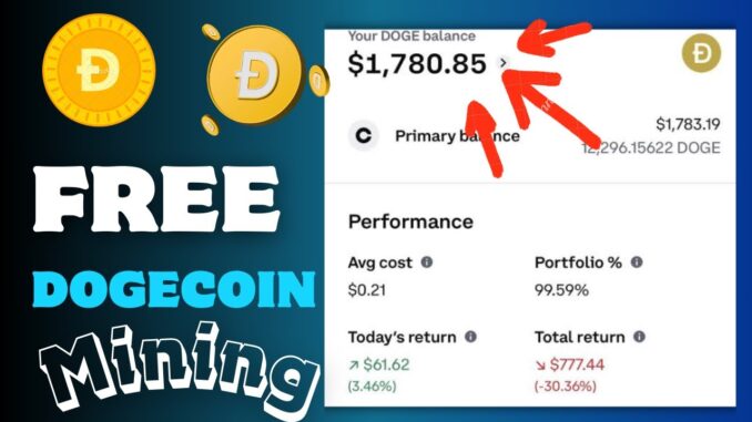 Free Dogecoin Mining 2025 -  New free Crypto Cloud Mining Site For Beginners