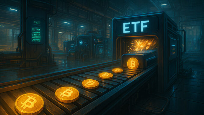 Through pullback US Bitcoin ETFs buy 3.6 times daily issuance as inflows streak hits four days