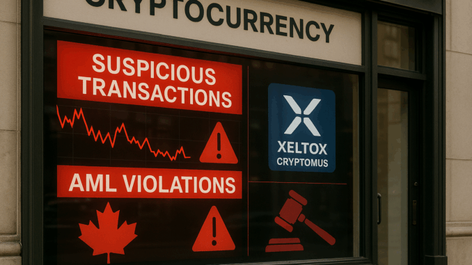 Crypto firm Xeltox fined record C$177M by Canadian AML regulator